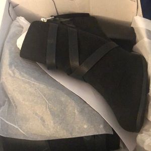 Torrid black booties brand new never worn